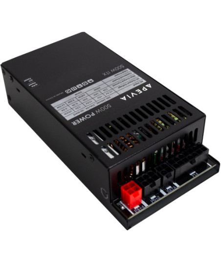 Apevia ITX-PFC500W Mini ITX/Flex ATX/ 1U 500W Fully Modular Power Supply