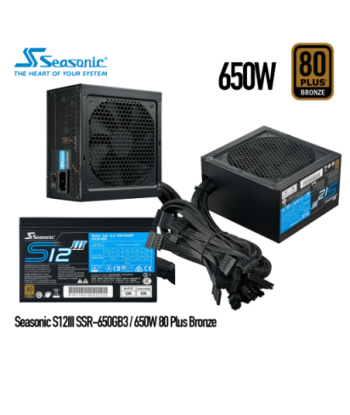 Seasonic S12III Series SSR-650GB3 - power supply - 650 Watt