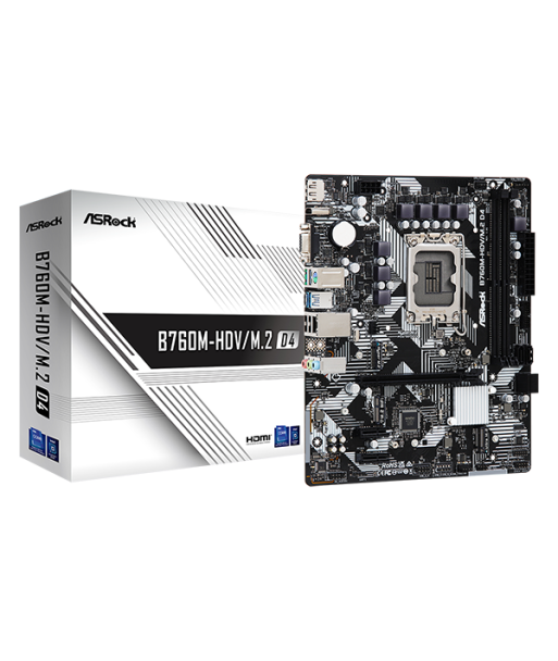 ASRock B760M-HDV/M.2 - motherboard - micro ATX - LGA1700 Socket - B760