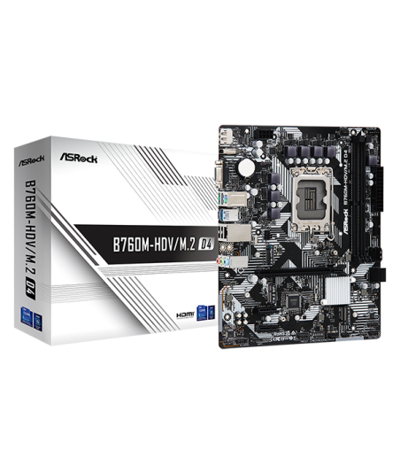 ASRock B760M-HDV/M.2 - motherboard - micro ATX - LGA1700 Socket - B760