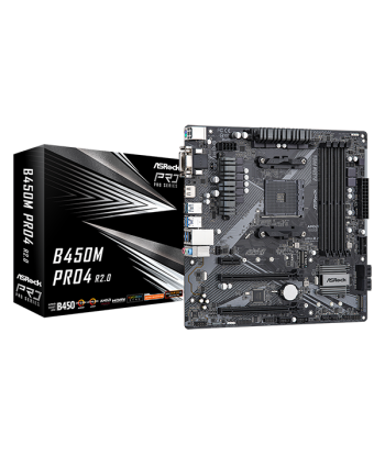 ASRock B450M-HDV R4.0 - motherboard - micro ATX - Socket AM4 - AMD B450