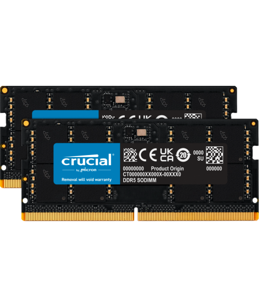 Crucial - DDR5 - kit - 96 GB: 2 x 48 GB - SO-DIMM 262-pin - 5600 MHz / PC5-44800