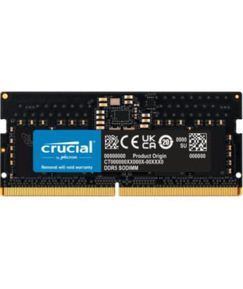 Crucial - DDR5 - module - 8 GB - SO-DIMM 262-pin - 4800 MHz / PC5-38400 - unbuffered