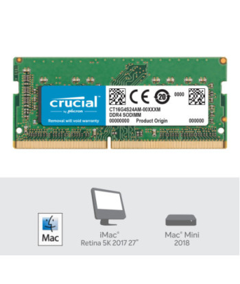 Crucial - DDR4 - module - 16 GB - SO-DIMM 260-pin - 2400 MHz / PC4-19200 - unbuffered