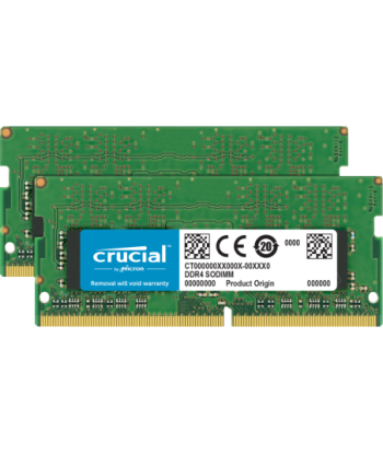 Crucial - DDR4 - kit - 64 GB: 2 x 32 GB - SO-DIMM 260-pin - 3200 MHz / PC4-25600 - unbuffered