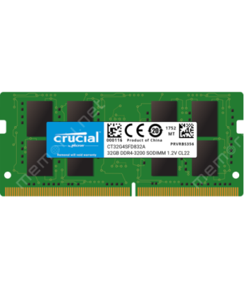 Crucial - DDR4 - module - 32 GB - SO-DIMM 260-pin - 3200 MHz / PC4-25600 - unbuffered