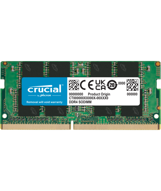 Crucial - DDR4 - module - 16 GB - SO-DIMM 260-pin - 3200 MHz / PC4-25600 - unbuffered