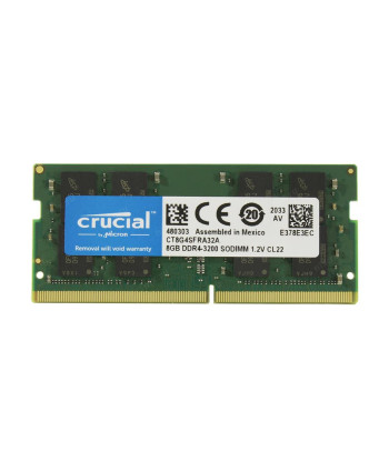 Crucial - DDR4 - module - 8 GB - SO-DIMM 260-pin - 3200 MHz / PC4-25600 - unbuffered