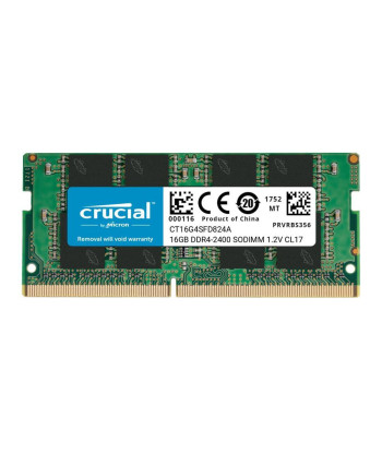 Crucial - DDR4 - module - 16 GB - SO-DIMM 260-pin - 2400 MHz / PC4-19200 - unbuffered