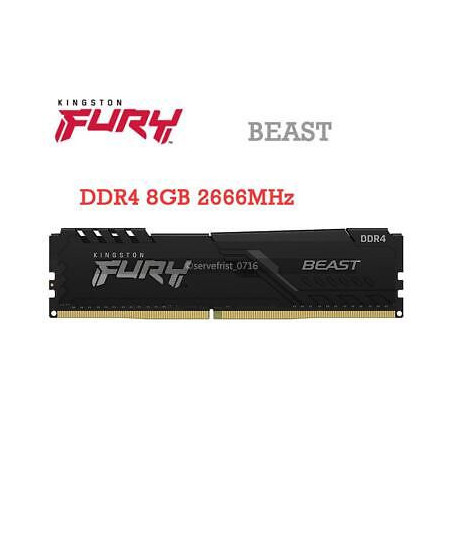 Kingston FURY Beast - DDR4 - module - 8 GB - DIMM 288-pin - 2666 MHz / PC4-21300 - unbuffered