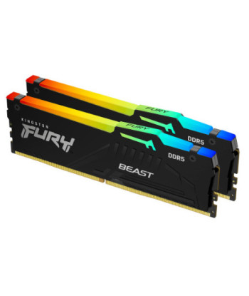 Kingston FURY Beast RGB - DDR5 - kit - 32 GB: 2 x 16 GB - DIMM 288-pin - 5600 MHz / PC5-44800 - unbuffered