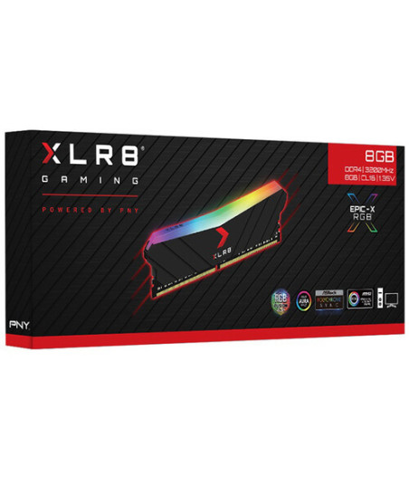 XLR8 RGB - DDR4 - module - 8 GB - DIMM 288-pin - 3200 MHz / PC4-25600 - unbuffered