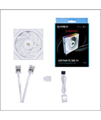 Lian Li 12RTL1W UNI FAN TL 120 Reverse Blade/White/Single Pack/Without Controller